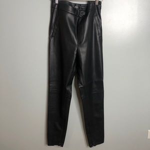 Faux Leather Skinny Leggings by ZARA